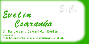 evelin csaranko business card